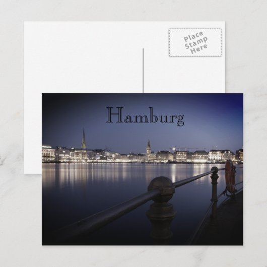 Hamburg Binnenalster Postkarte Briefkaart (Voorkant / Achterkant)
