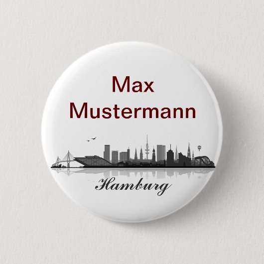 Hamburg Button / Anstecker / Pin (Voorkant)