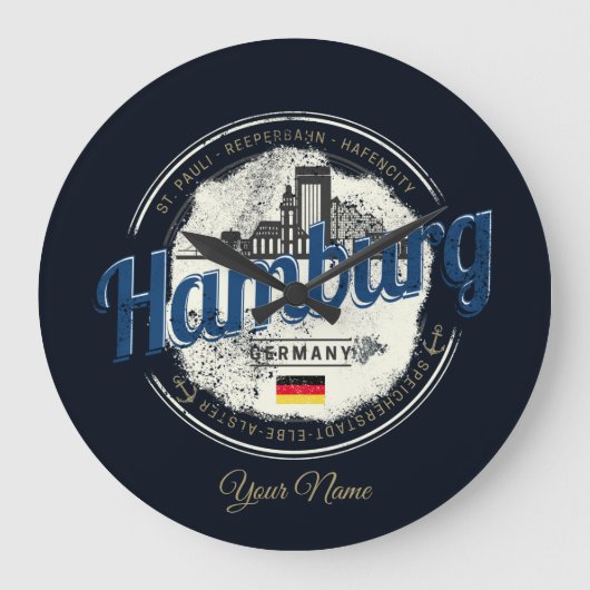 Hamburg  City Duitsland souvenir Grote Klok (Voorkant)