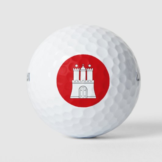 Hamburg city flag Germany symbol Golfballen (Voorkant)