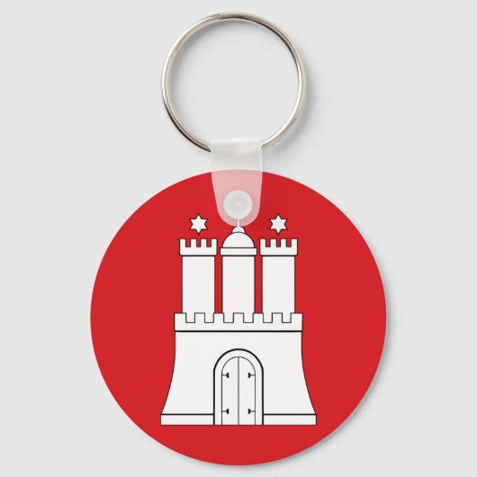 Hamburg city flag Germany symbol Sleutelhanger (Voorkant)