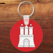 Hamburg city flag Germany symbol Sleutelhanger (Voorkant)