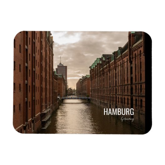 Hamburg City Germany Speicherstadt Magneet (Horizontaal)