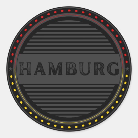 Hamburg City Pride Embleem – Duitse identiteit Ronde Sticker (Voorkant)