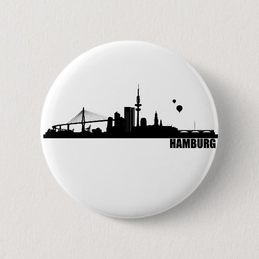 Hamburg City Ronde Button 5,7 Cm (Voorkant)