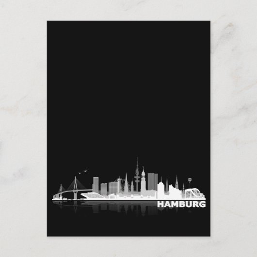 Hamburg City Skyline Postkarte Briefkaart (Voorkant)