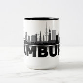 Hamburg City Skyline Tasse / Becher Tweekleurige Koffiemok (Center)