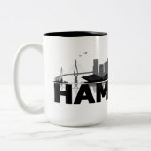 Hamburg City Skyline Tasse / Becher Tweekleurige Koffiemok (Links)