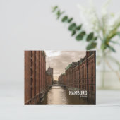 Hamburg City Speicherstadt Warehouses Harbour Feestdagenkaart (Staand voorkant)