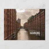 Hamburg City Speicherstadt Warehouses Harbour Feestdagenkaart (Voorkant)