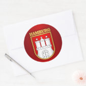 Hamburg COA Ronde Sticker (Envelop)