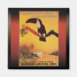 Hamburg Cruise advertentie Vintage Magnet