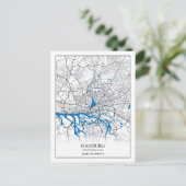 Hamburg Deutschland Duitsland City Map Coordinates Briefkaart (Staand voorkant)