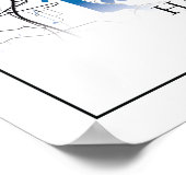 Hamburg Deutschland Duitsland City Map Coordinates Poster (Hoek)