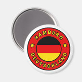 Hamburg Deutschland Magneet (Voorkant / Achterkant)