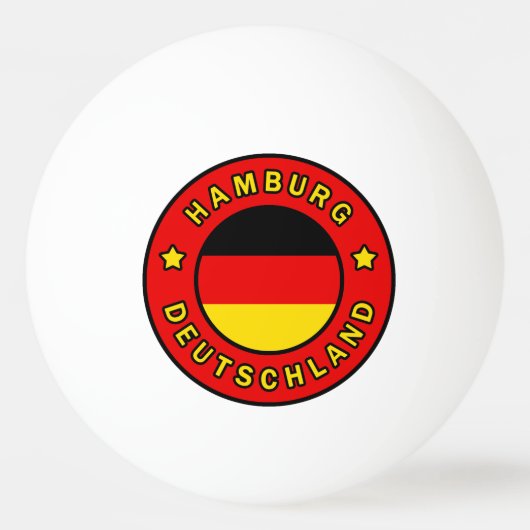 Hamburg Deutschland Pingpongbal (Voorkant)