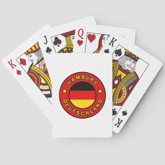 Hamburg Deutschland Pokerkaarten (Achterkant)