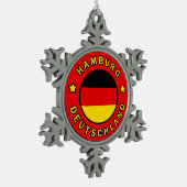 Hamburg Deutschland Tin Sneeuwvlok Ornament (Links)