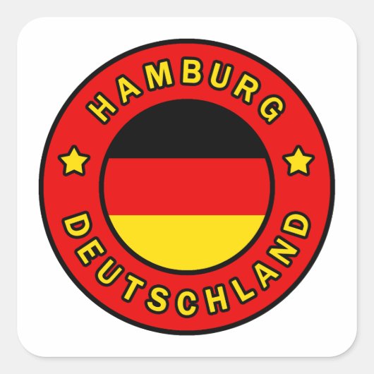 Hamburg Deutschland Vierkante Sticker (Voorkant)