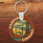 Hamburg Duitse havenstad Sleutelhanger (Achterkant)