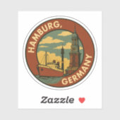 Hamburg Duitse havenstad Sticker (Vel)