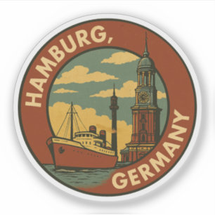 Hamburg Duitse havenstad Sticker