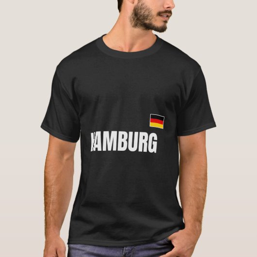Hamburg Duitse vlag Duitse vlag Hamburg T-shirt (Voorkant)