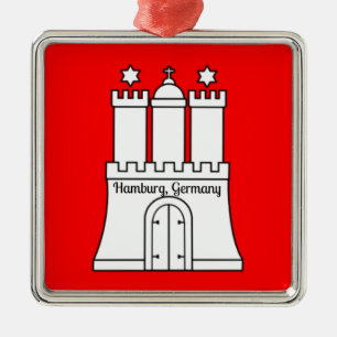 Hamburg, Duitse vlag Metalen Ornament