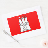 Hamburg, Duitse vlag Rechthoekige Sticker (Envelop)