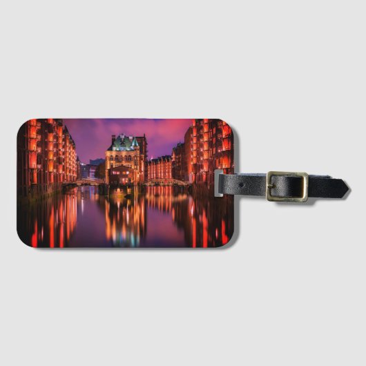 Hamburg Duitsland Bagagelabel (Voorkant (horizontaal))