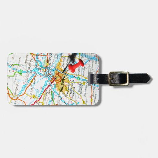 Hamburg, Duitsland Bagagelabel (Voorkant horizontaal)