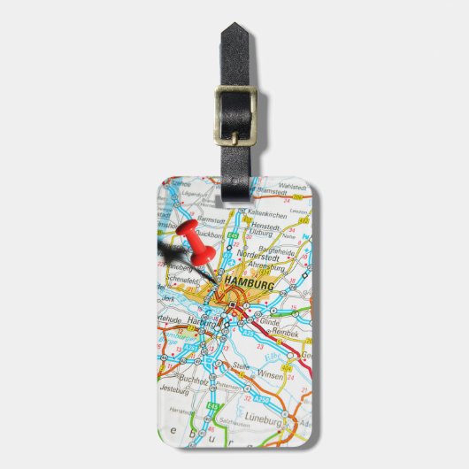 Hamburg, Duitsland Bagagelabel (Voorkant verticaal)