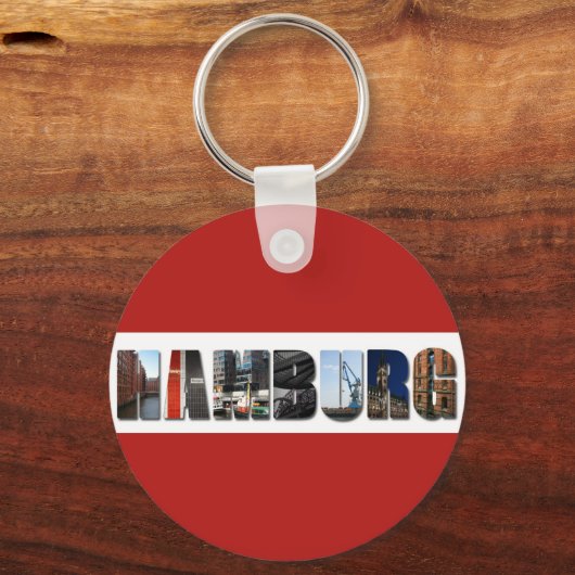 Hamburg Duitsland City Travel Photos Sleutelhanger (Achterkant)