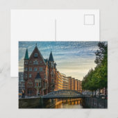 Hamburg, Duitsland City Uitzicht Briefkaart (Voorkant / Achterkant)