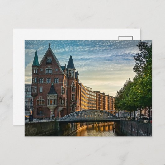 Hamburg, Duitsland City Uitzicht Briefkaart (Voorkant / Achterkant)