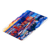 Hamburg Duitsland City Uitzicht Waterverf Magneet (Linkerzijde)