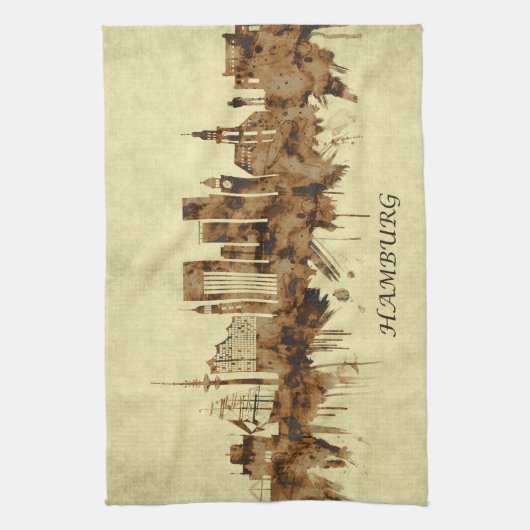 Hamburg Duitsland Cityscape Theedoek (Verticaal)