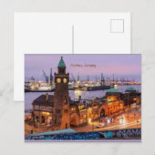 Hamburg Duitsland foto van cityscape Briefkaart (Voorkant / Achterkant)