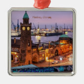 Hamburg Duitsland foto van cityscape Metalen Ornament (Voorkant)