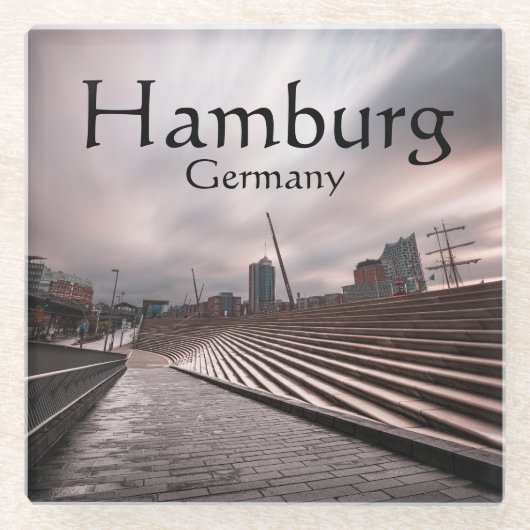 Hamburg Duitsland Glazen Onderzetter (Voorkant)