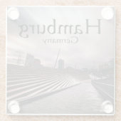 Hamburg Duitsland Glazen Onderzetter (Achterkant)