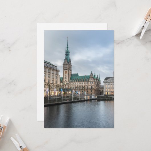 Hamburg Duitsland Kaart (Voorkant / Achterkant in situ)