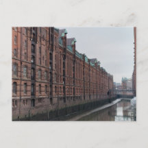 Hamburg Duitsland kanaal pakhuizen in de winter