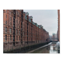 Hamburg Duitsland kanaal pakhuizen in de winter