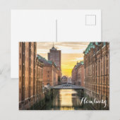 Hamburg Duitsland Kanaalwaterweg Briefkaart (Voorkant / Achterkant)