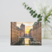 Hamburg Duitsland Kanaalwaterweg Briefkaart (Staand voorkant)