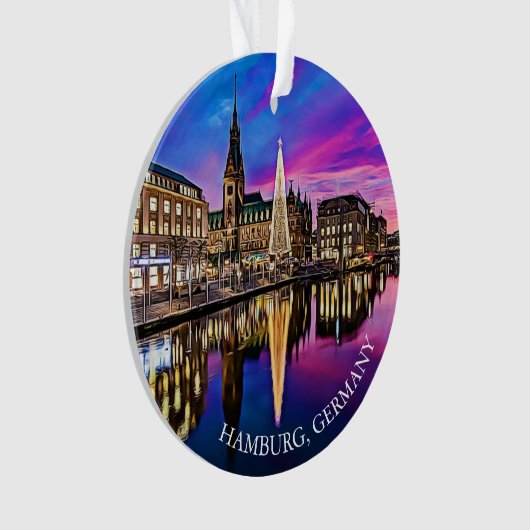 Hamburg, Duitsland Keepsake souvenir Kerstmis Ornament (voorkant)
