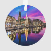 Hamburg, Duitsland Keepsake souvenir Kerstmis Ornament (achterkant)