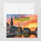 Hamburg, Duitsland Kerstmis Briefkaart (Voorkant / Achterkant)