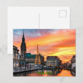 Hamburg, Duitsland Kerstmis Briefkaart (Voorkant / Achterkant)